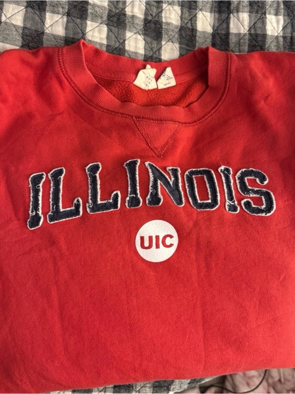 UIC Illinois Red XXL Crewneck Sweatshirt Blue 84 Unisex Oversized Comfy Fit